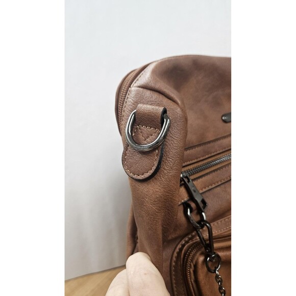 CLUCI Backpack Purse Womens One Size Brown PU Leather Tassel Anti-Theft Vegan - Picture 12 of 16